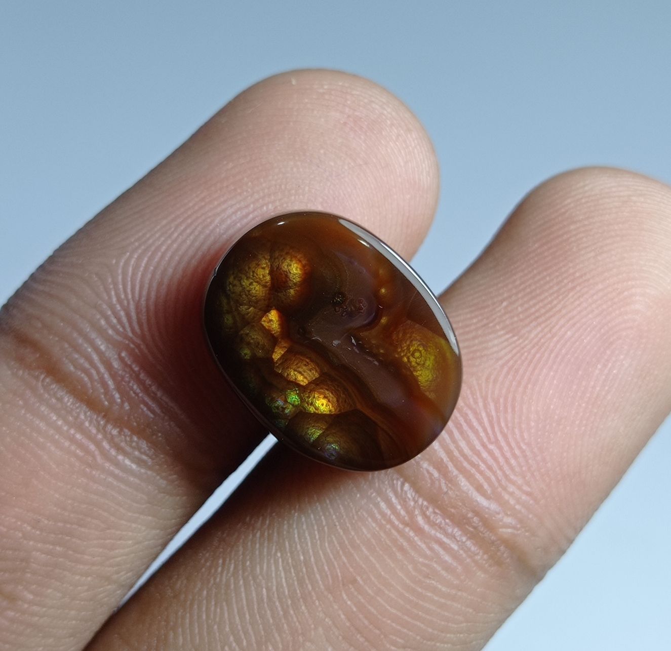 11.8ct Oval Shape Fire Agate - Perfect Gemstone Gift For All - Dimensions 17x13x5mm