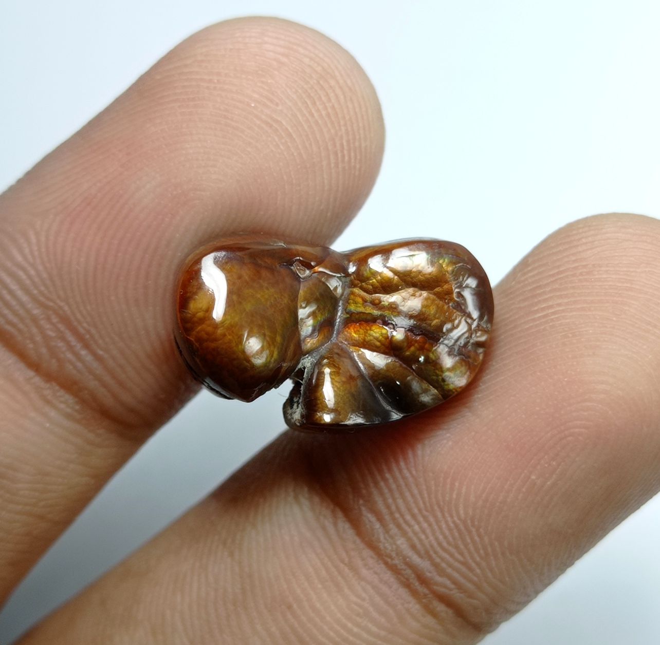 15.4ct Natural Mexican Fire Agate - Dimensions 20x12x8mm