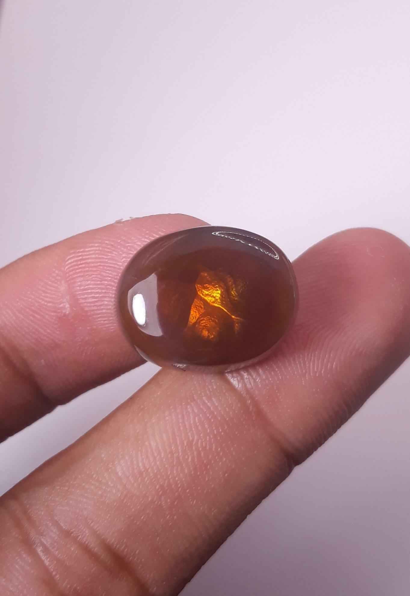 19.5ct Natural Carved Agate from Mexico - Rare than diamond gemstone - 19.8 mm x 15.5 mm x 7.6 mm