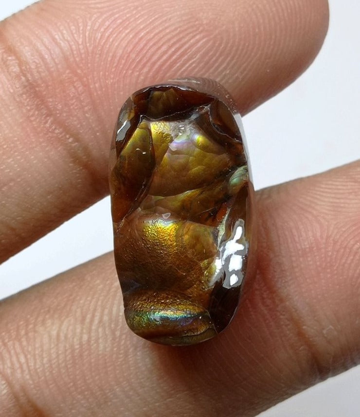 23.35ct Carved Mexican Fire Agate,  Rare Fire Agate, Perfect gemstone Gift, Dimensions 23x12x9mm