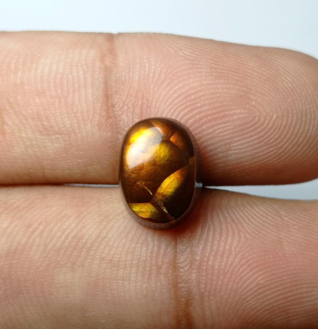 5.4ct Mexican Oval Fire Agate, Dimensions 12x9x6mm