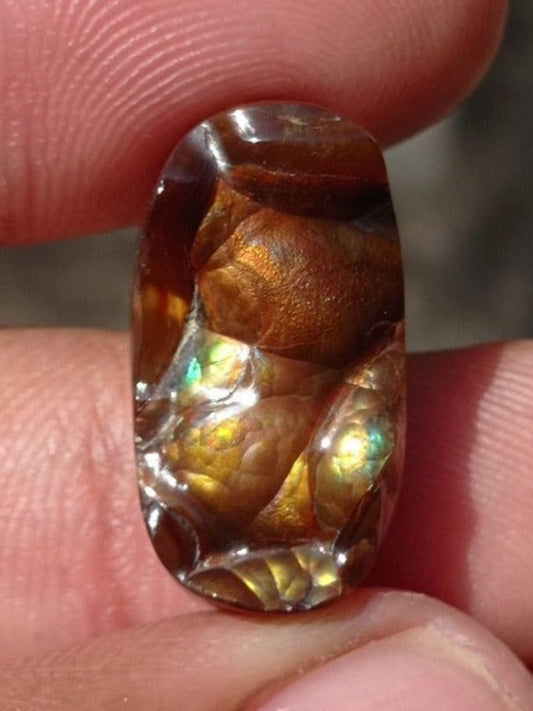 23.35ct Carved Mexican Fire Agate, Rare Fire Agate, Perfect gemstone Gift, Dimensions 23x12x9mm