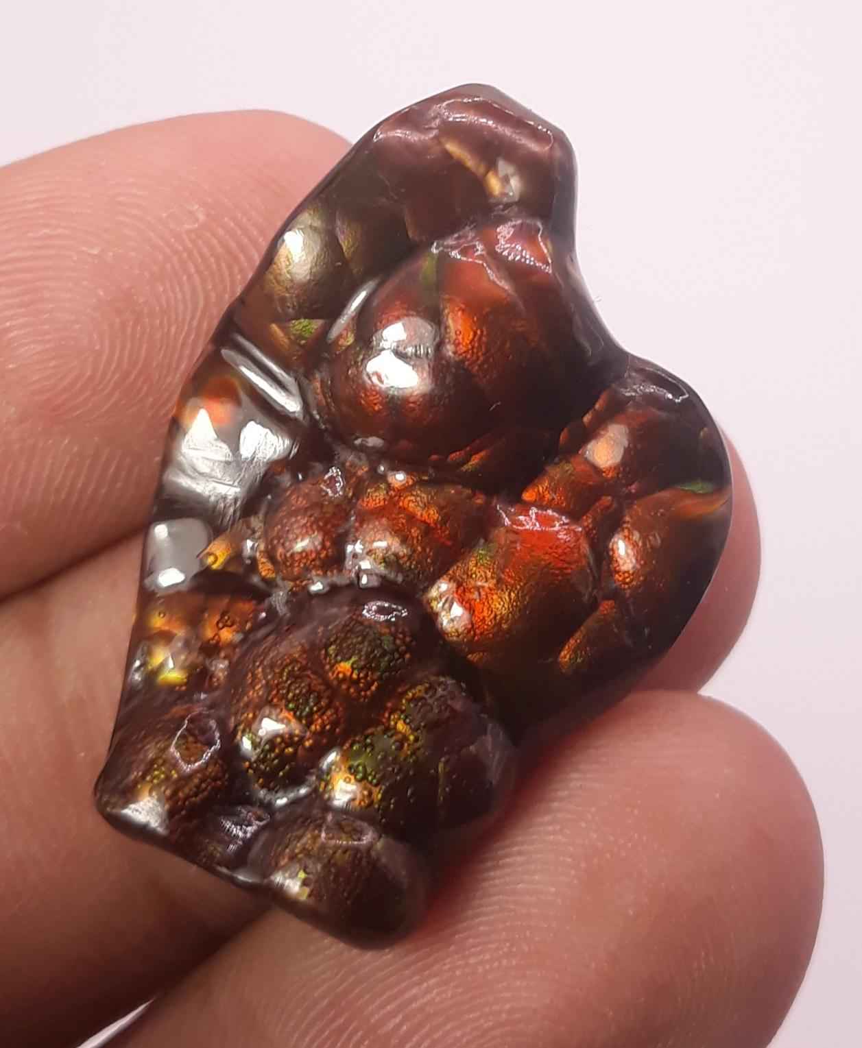 31ct Big Size Rare Mexican Fire Agate, Bubbly - Collector Gemstone, Dimension 31x21mm