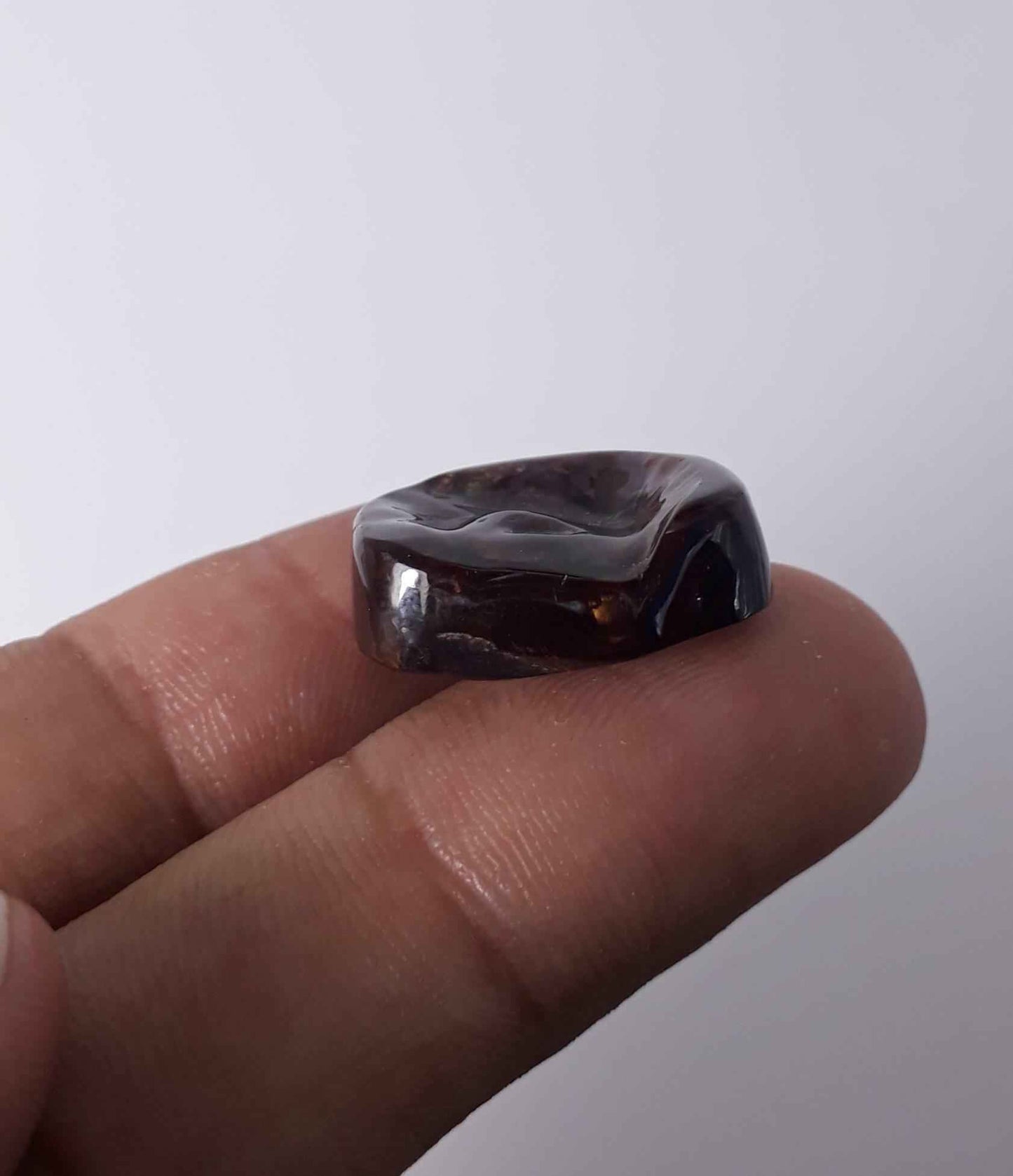 23.8ct Purple Fire Agate,  Rare Fire Agate - Polished Fire Agate, Dimensions 23 x 17 mm