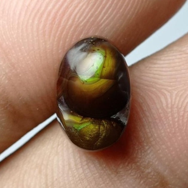 4.4ct Natural Oval Fire Agate, Dimensions 12x8x6mm