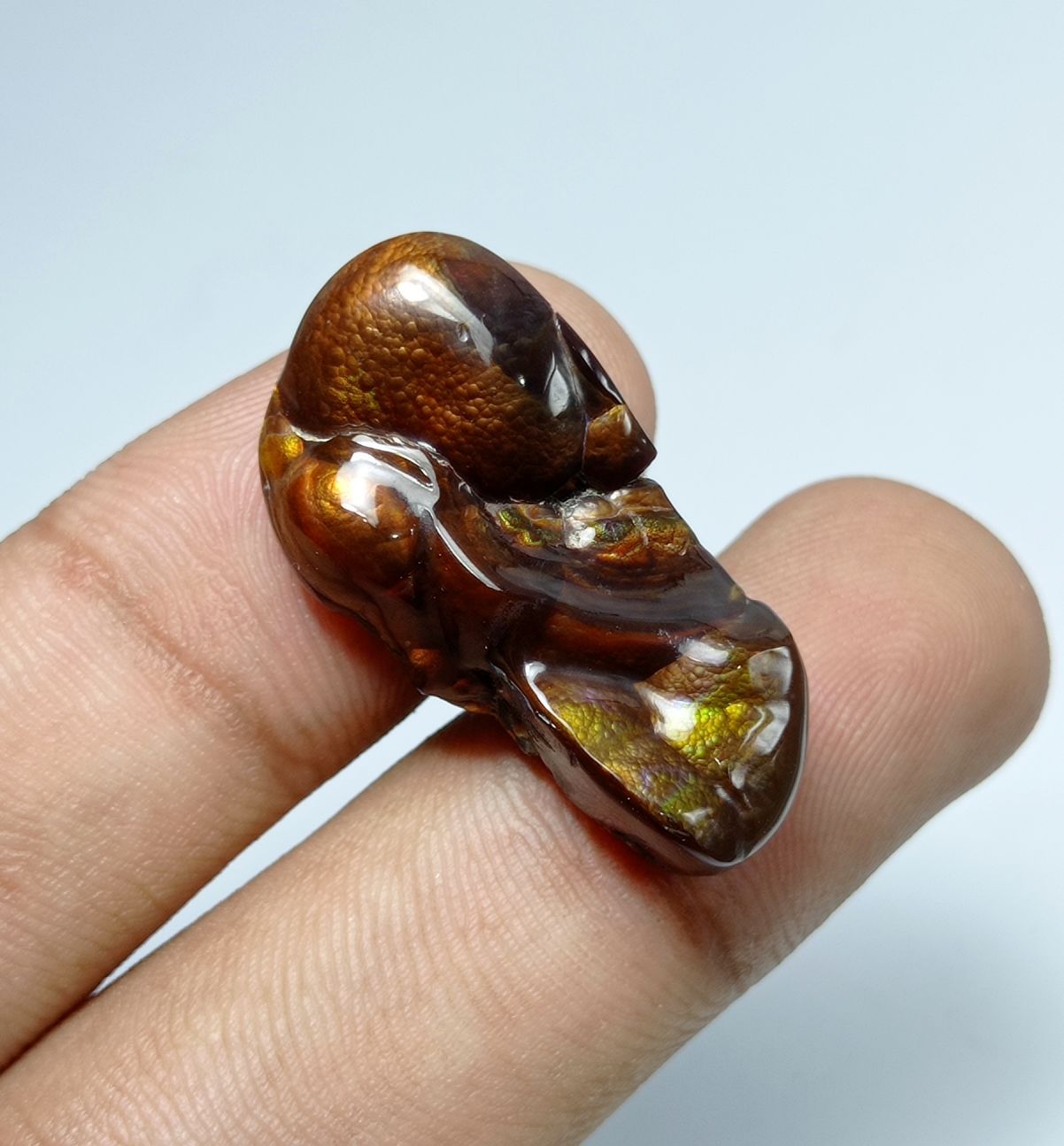 34.1ct Rare Colorful Fire Agate -  Dimensions 31x16x9mm