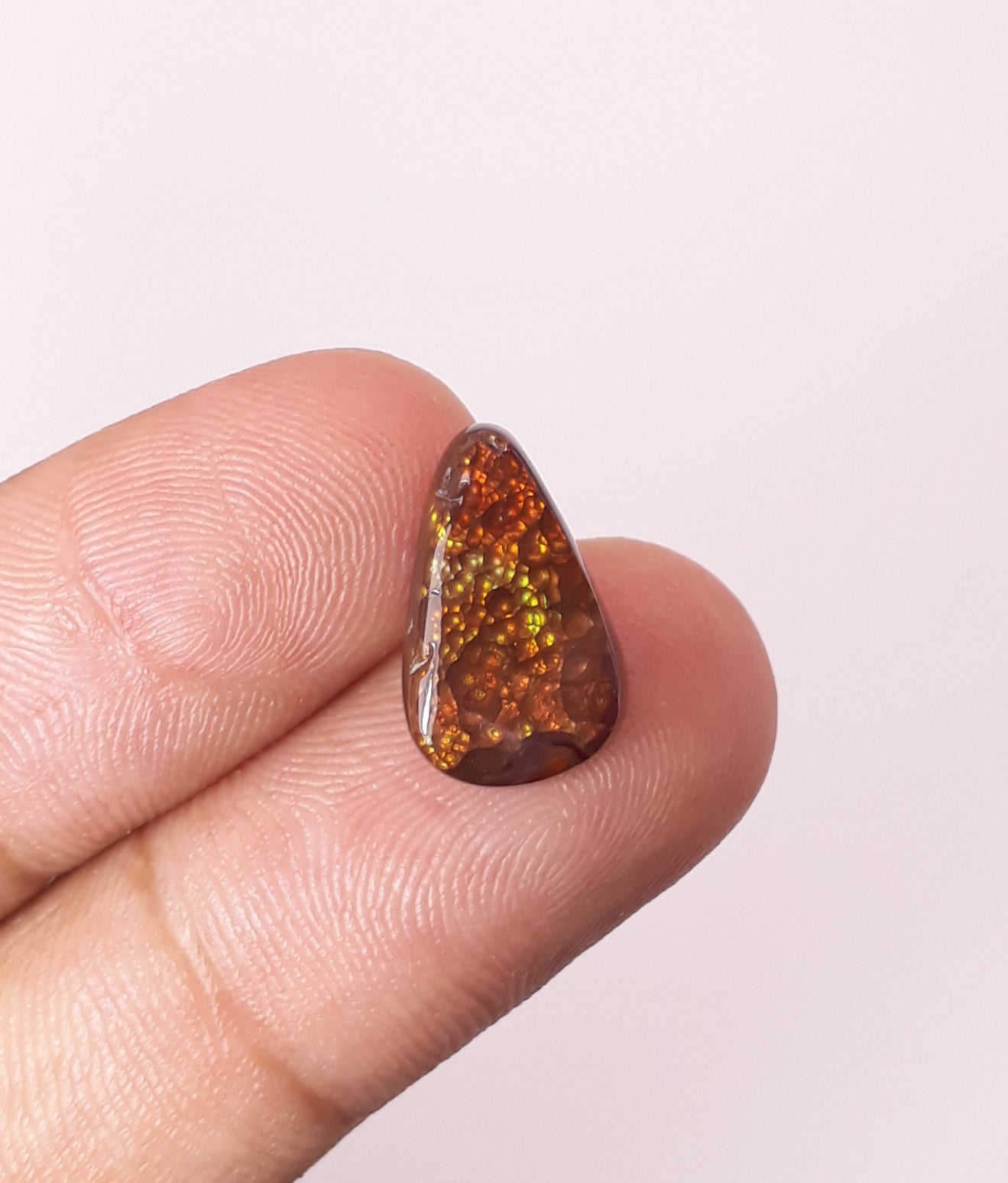 Mexican Fire Agate Convex Bubbly Pattern