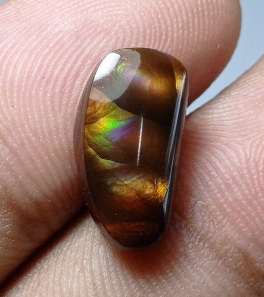5.7ct Natural Fire Agate - Perfect Gemstone Gift For Gems Lover - Rarer than Diamond, Dimensions 16x8x4.5mm