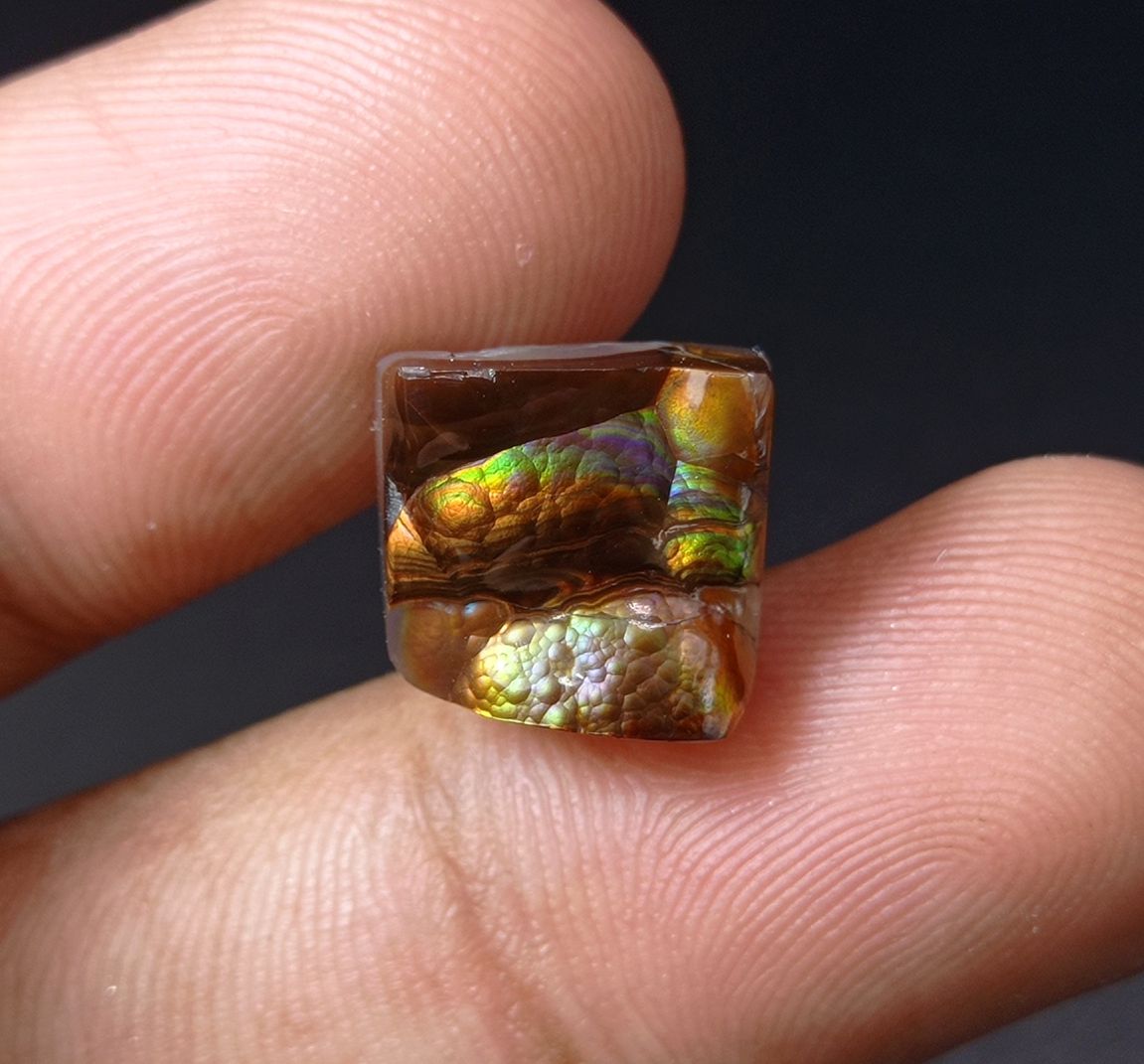 10.1ct Mexican Fire Agate,  Rare Fire Agate, Perfect gemstone Gift for All Gem Lover, Dimensions 13x12x8mm