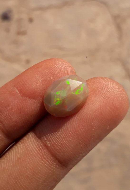 3.3ct Opal for Sale - Grey Fire Opal - Welo Opal - White Opal - October Birthstone -14x10mm