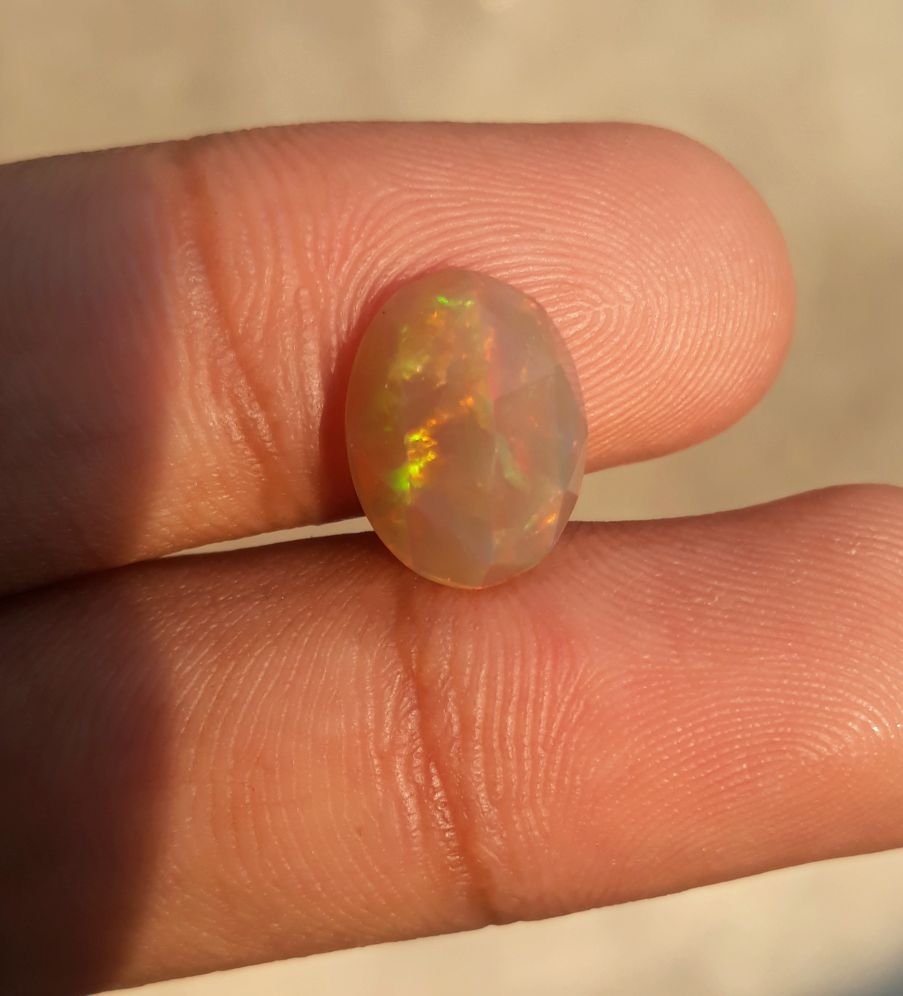 3.3ct Opal for Sale - Grey Fire Opal - Welo Opal - White Opal - October Birthstone -14x10mm