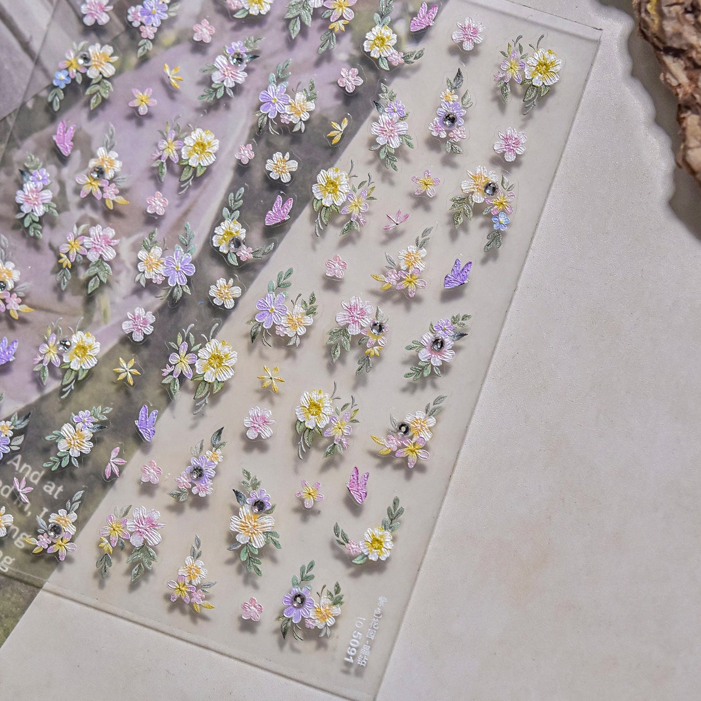 Hello Claws | Flower Diamond Nail Deco Sticker