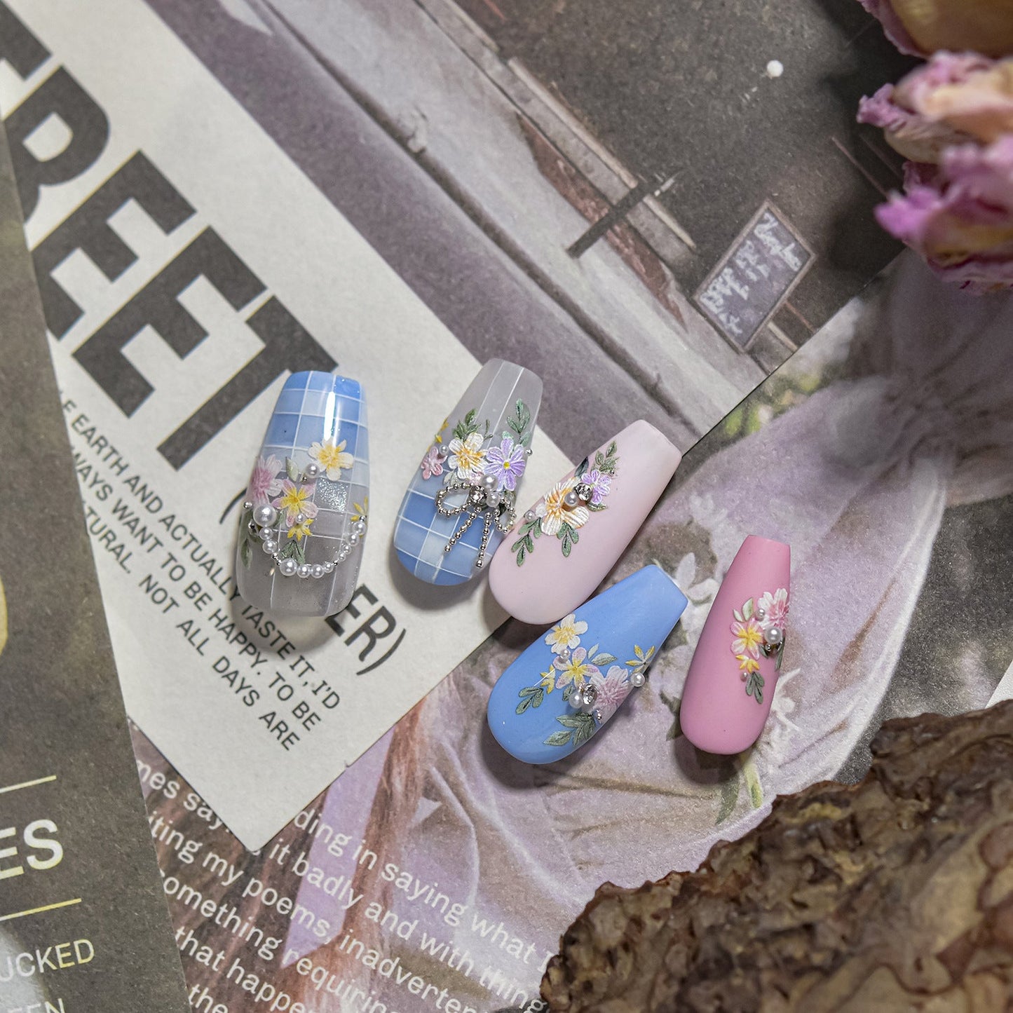 Hello Claws | Flower Diamond Nail Deco Sticker