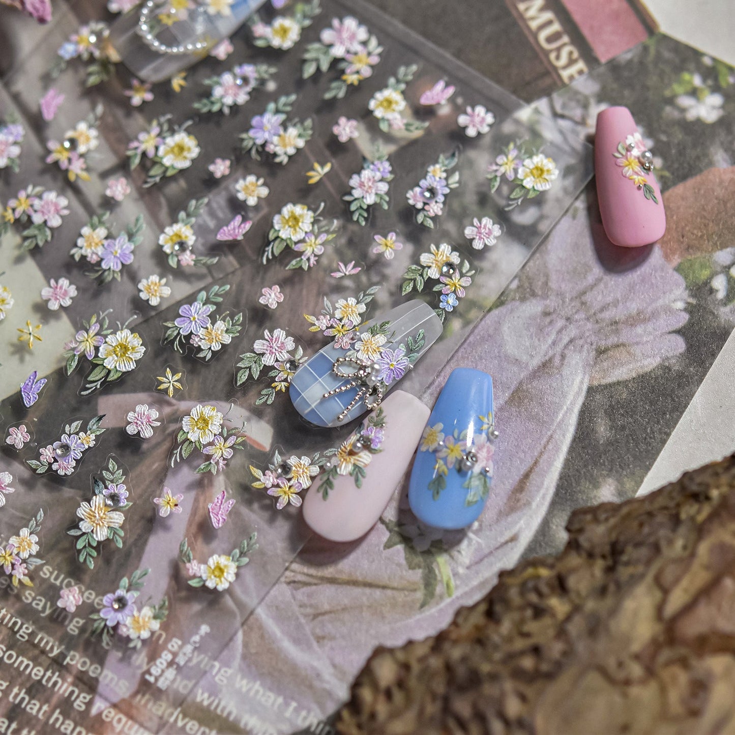 Hello Claws | Flower Diamond Nail Deco Sticker