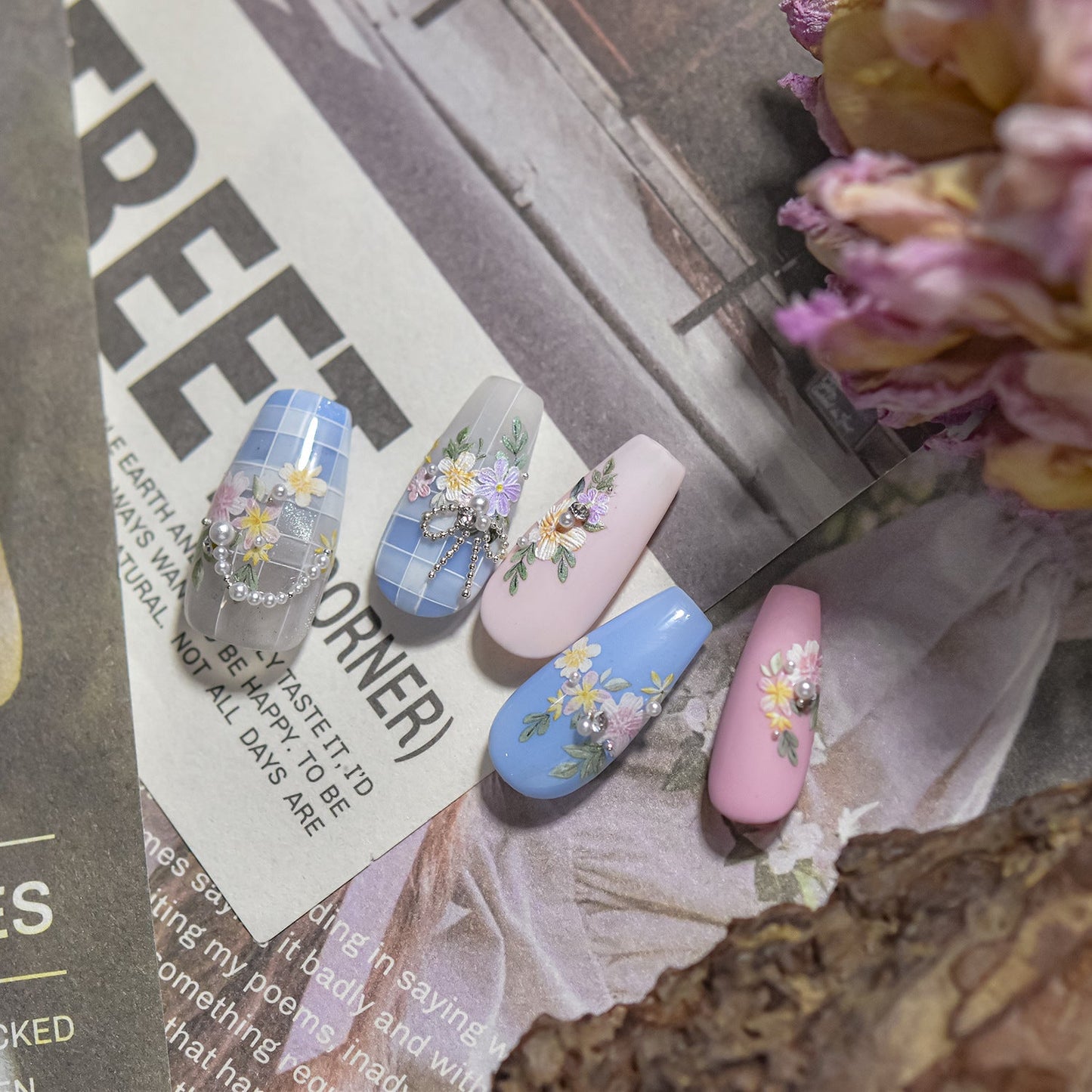 Hello Claws | Flower Diamond Nail Deco Sticker