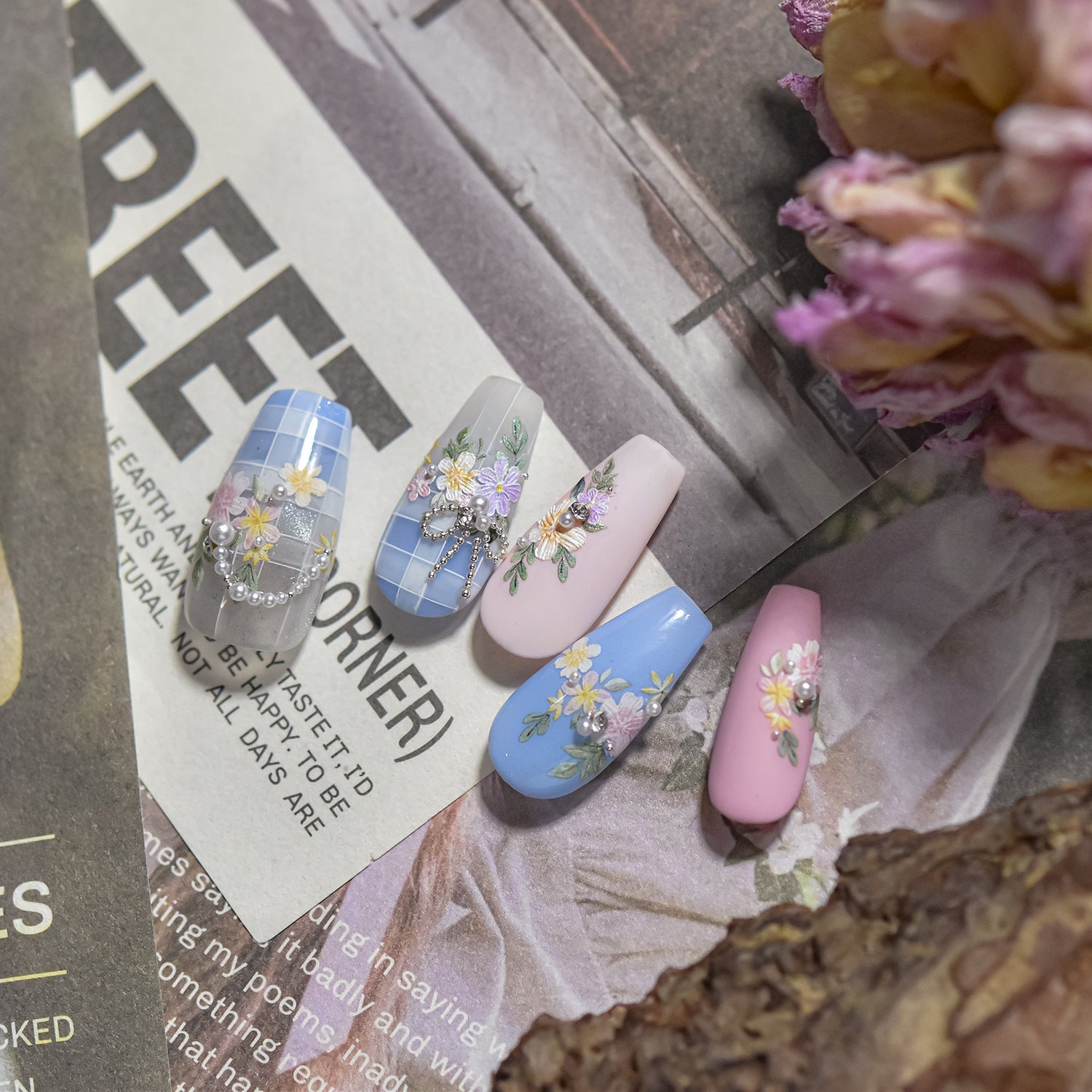 Hello Claws | Flower Diamond Nail Deco Sticker