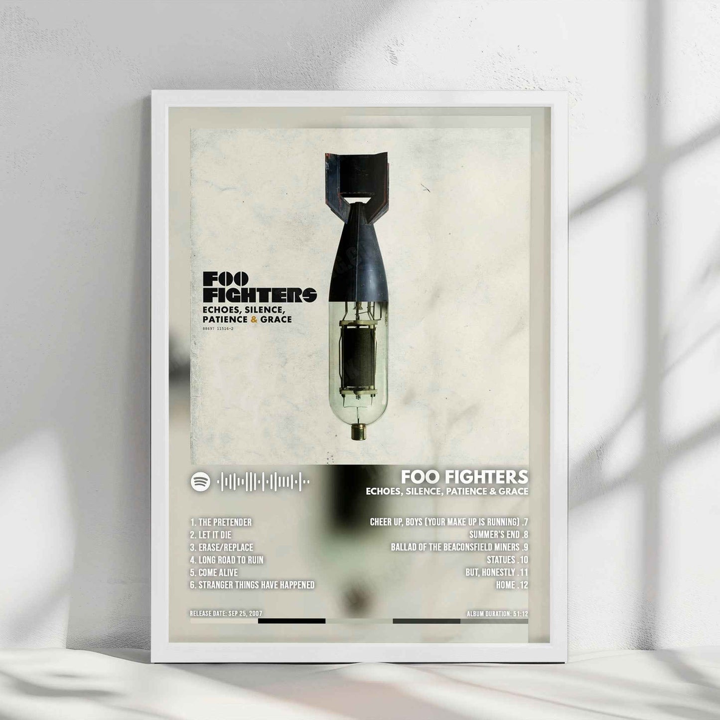 Foo Fighters "Echoes, Silence, Patience & Grace" Album Cover Poster - with Complete Tracklist