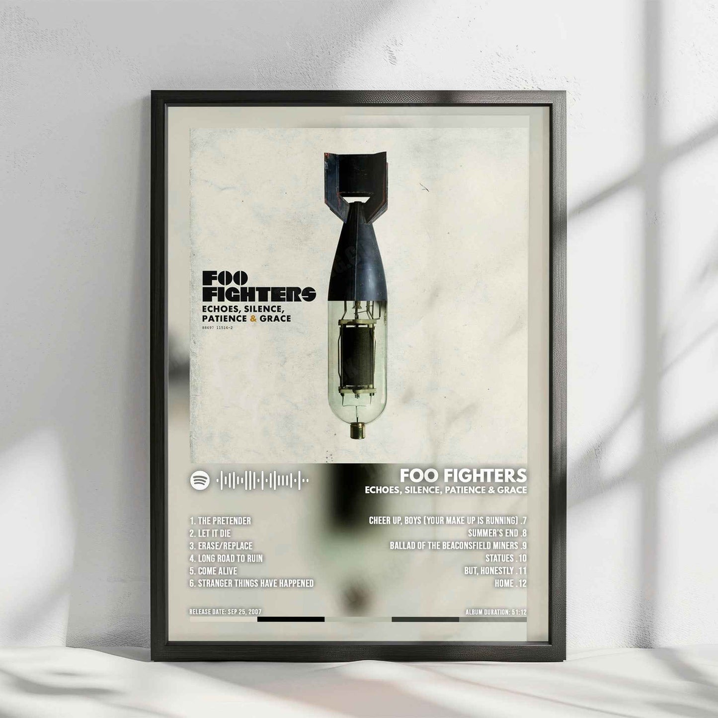 Foo Fighters "Echoes, Silence, Patience & Grace" Album Cover Poster - with Complete Tracklist
