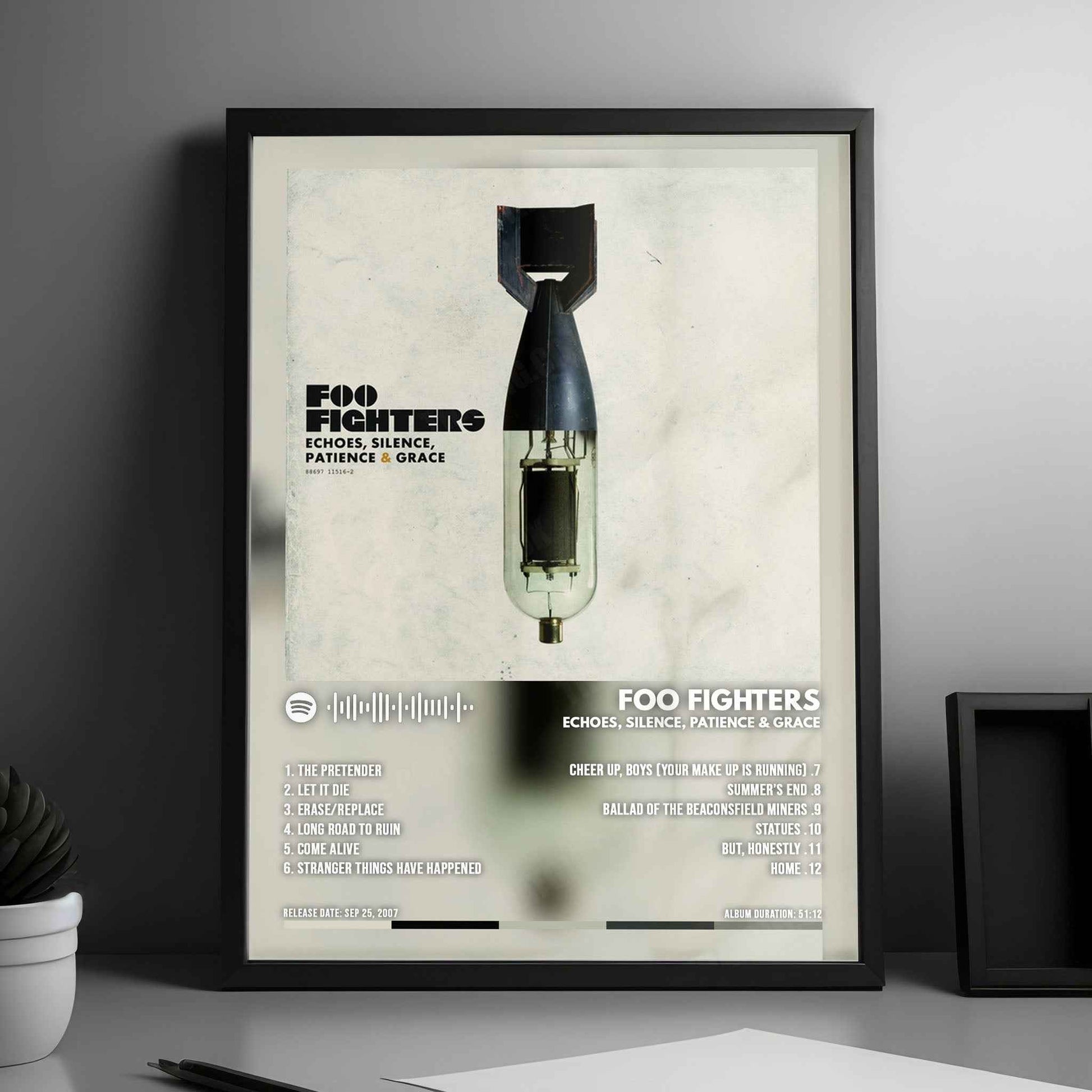 Foo Fighters "Echoes, Silence, Patience & Grace" Album Cover Poster - with Complete Tracklist