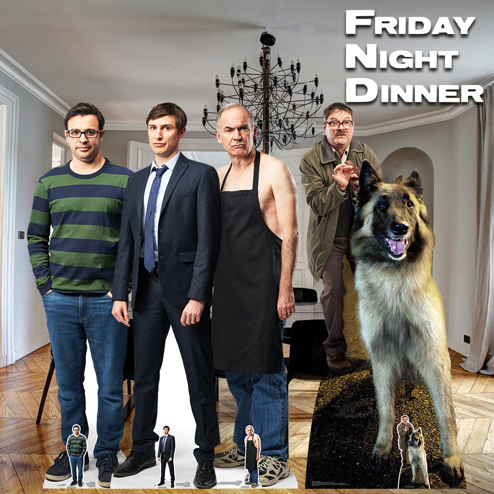 SC1585 Jim and Milson Dog Friday Night Dinner Mark Heap Cardboard Cut Out Height 194cm