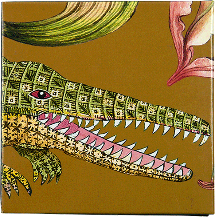 Flame Lily Swamp Coasters, Blue or Orange