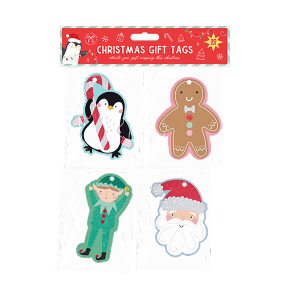 Christmas character gift tags 30 pack