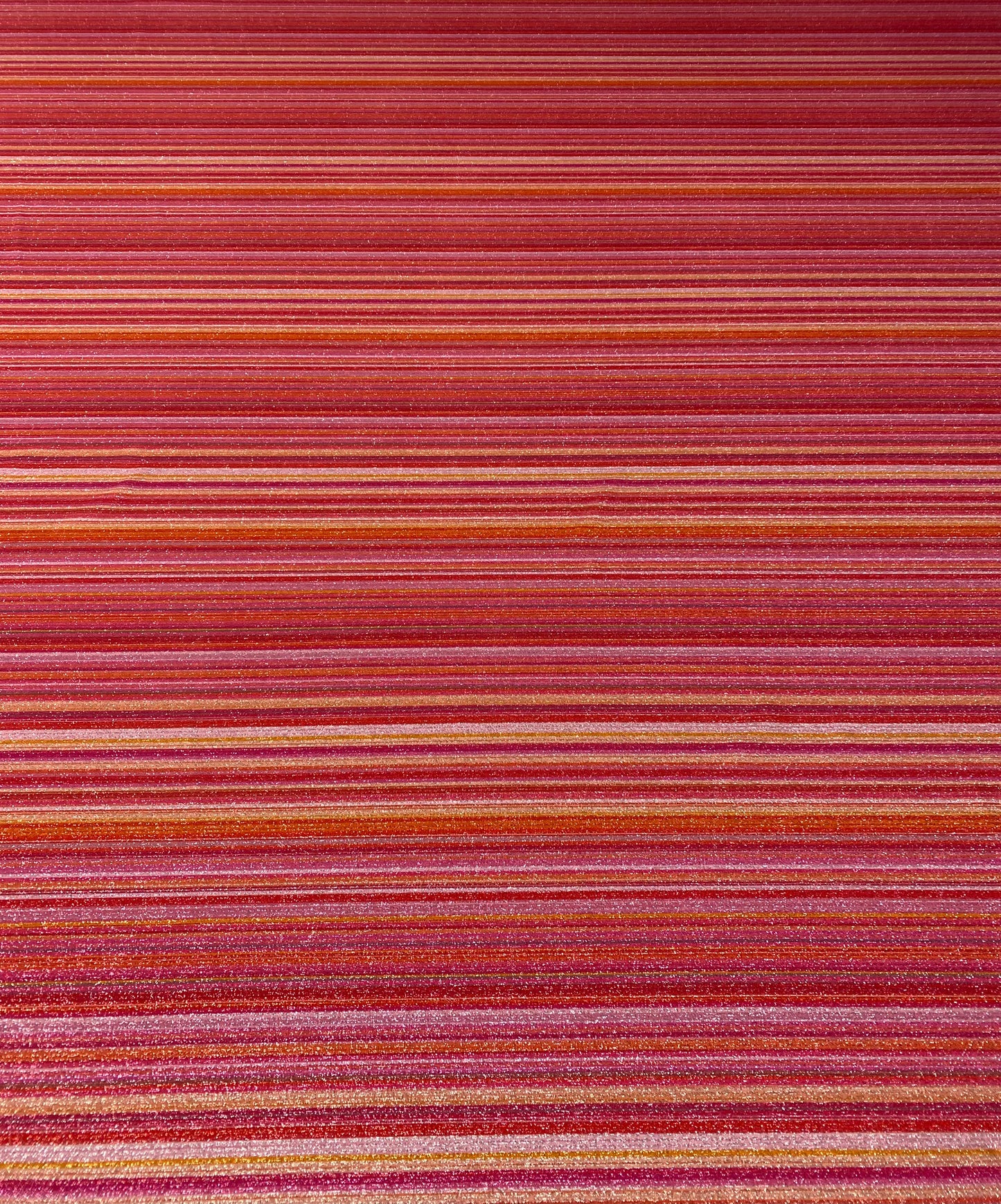Striped Lurex Fabric in Pink and Orange Metallic Shine
