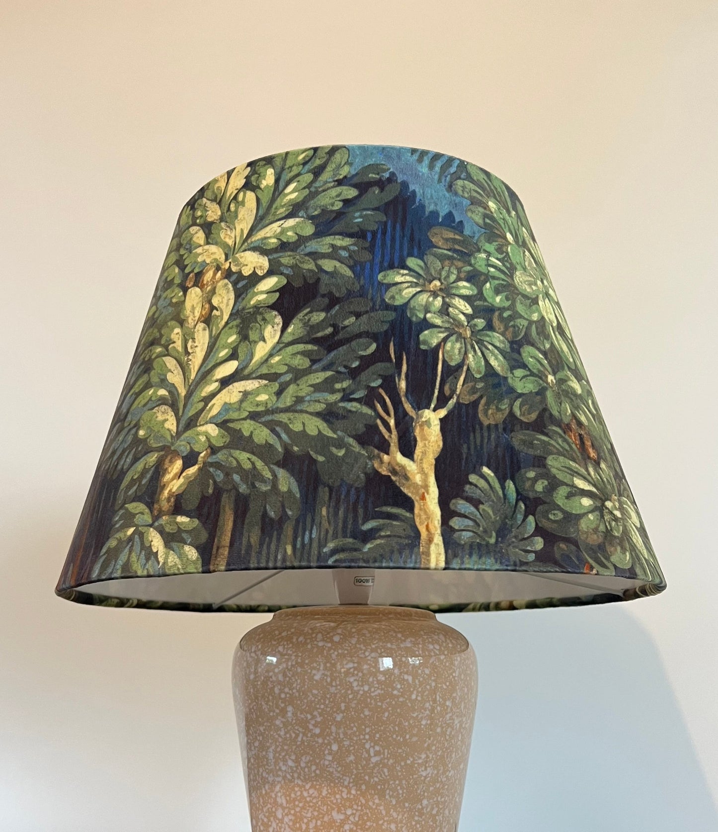 Forbidden forest velvet coolie lampshade/ ceiling light shade, empire lampshade