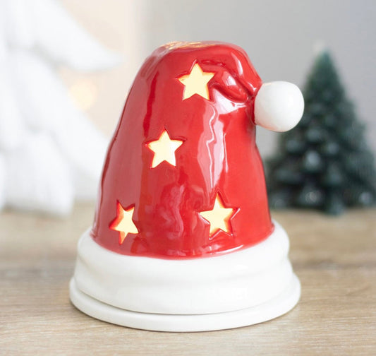 Santa hat tealight / incense cone holder