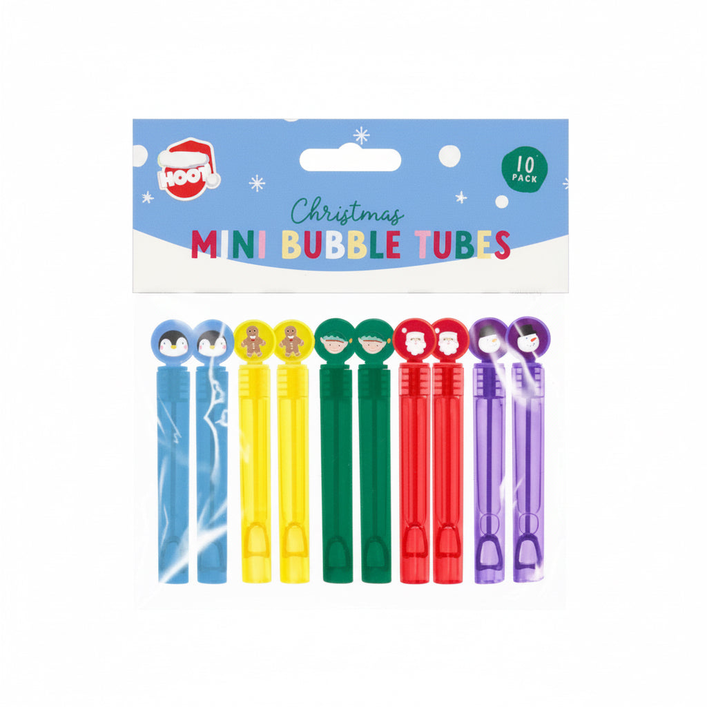 Christmas character mini bubble tube 10 pack