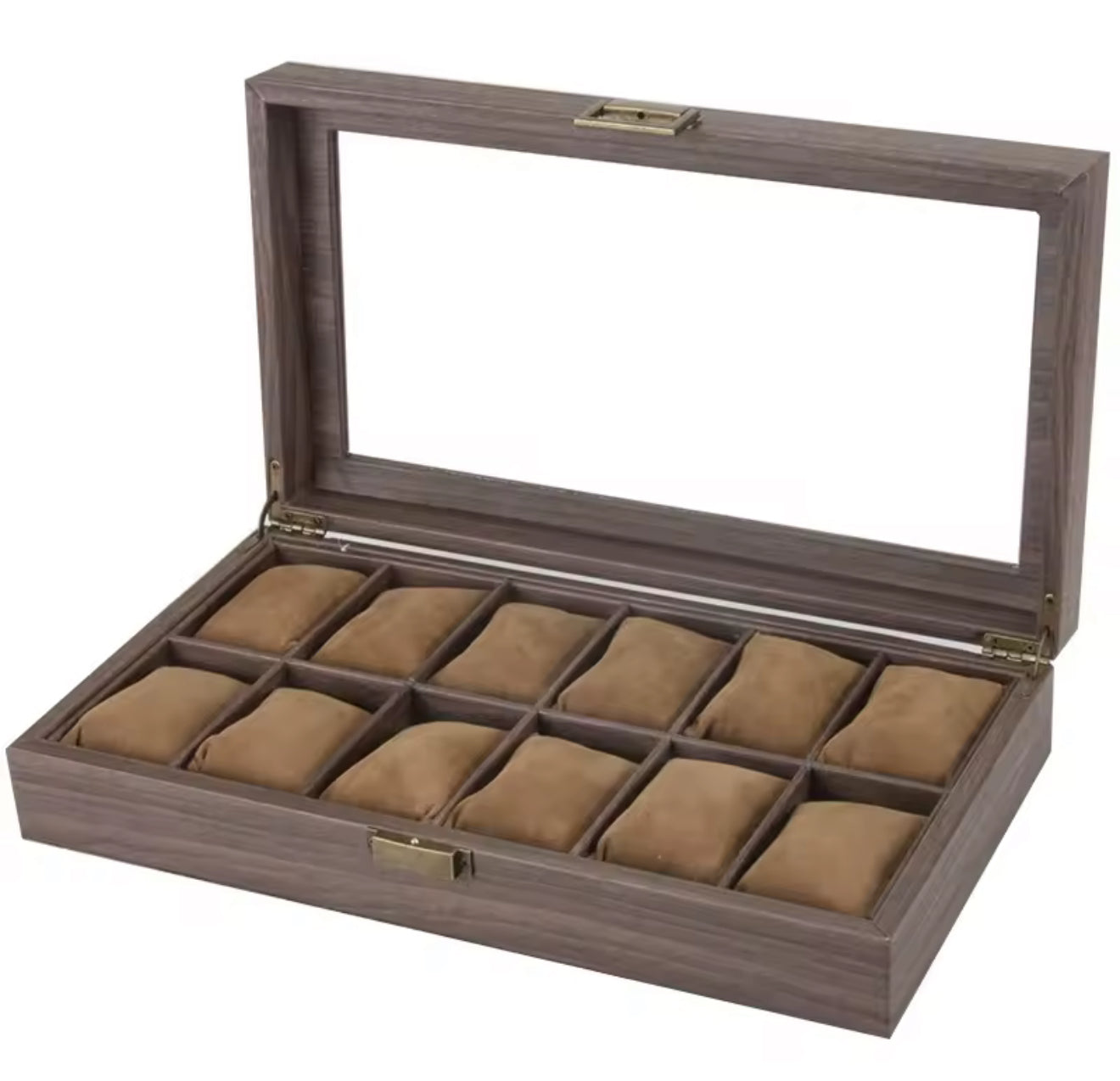 12 Slot Watch Box Organizer Watch Case12 Slots Wooden Watch Box.