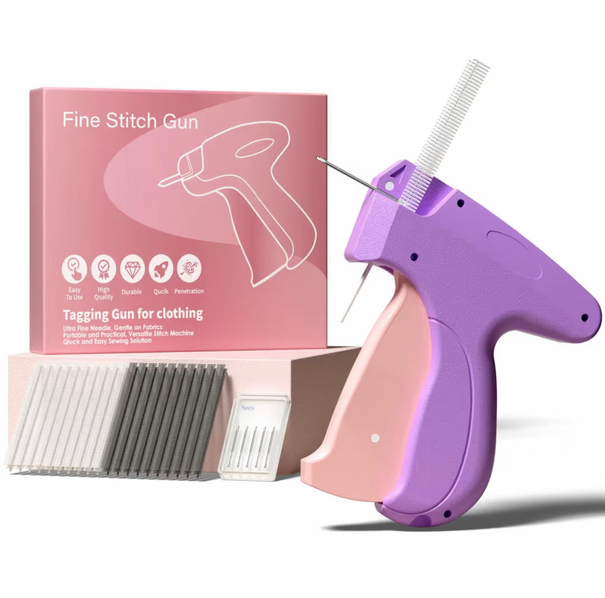 Quick stitch gun for clothing & fabrics