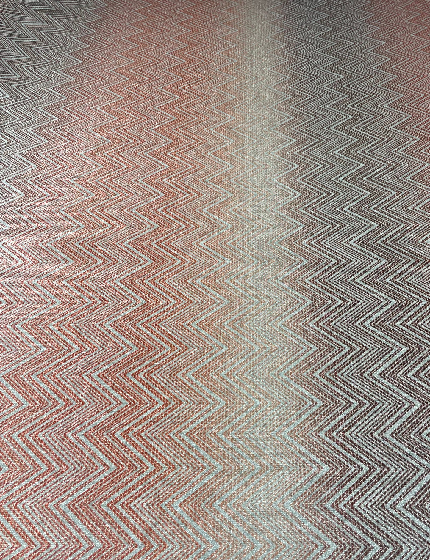 Ombre Chevron Metallic Lurex Fabric by the Metre