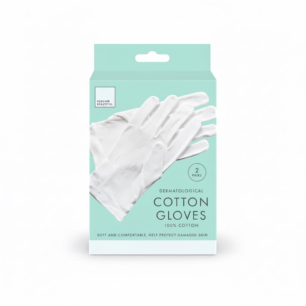 White cotton gloves 2 pack