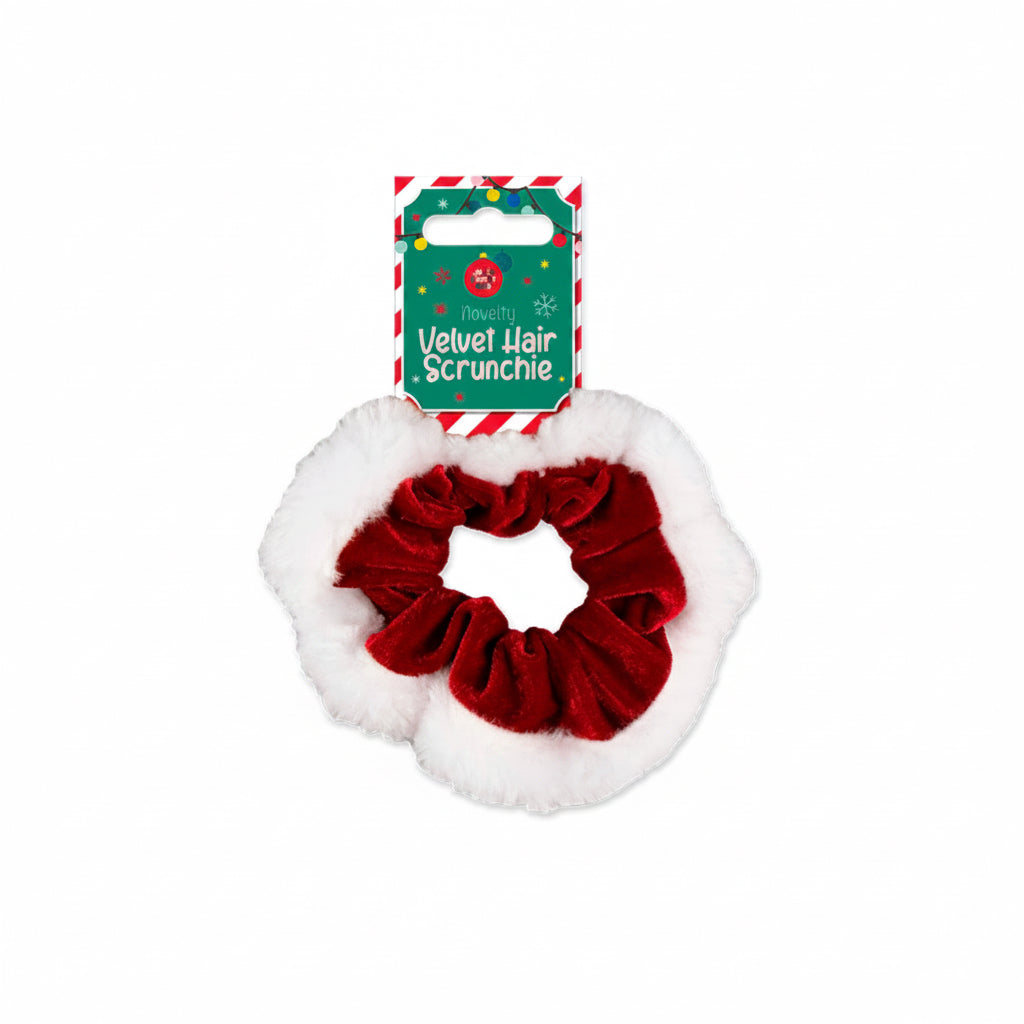 Velvet Christmas hair scrunchie