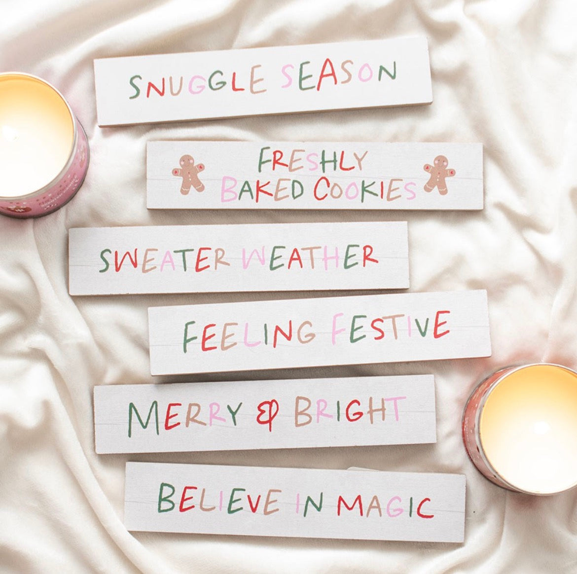 Christmas block sign