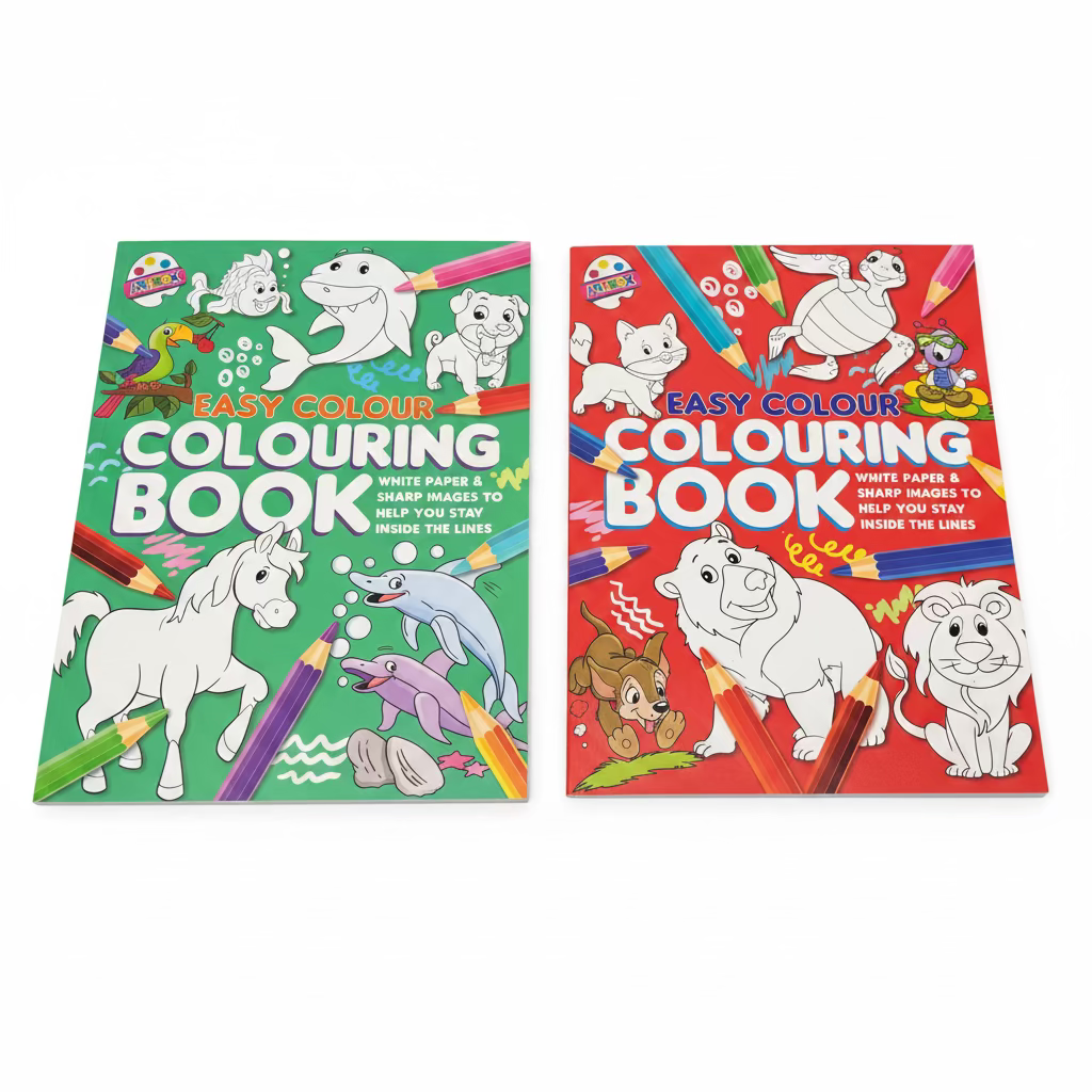 Easy colour colouring book