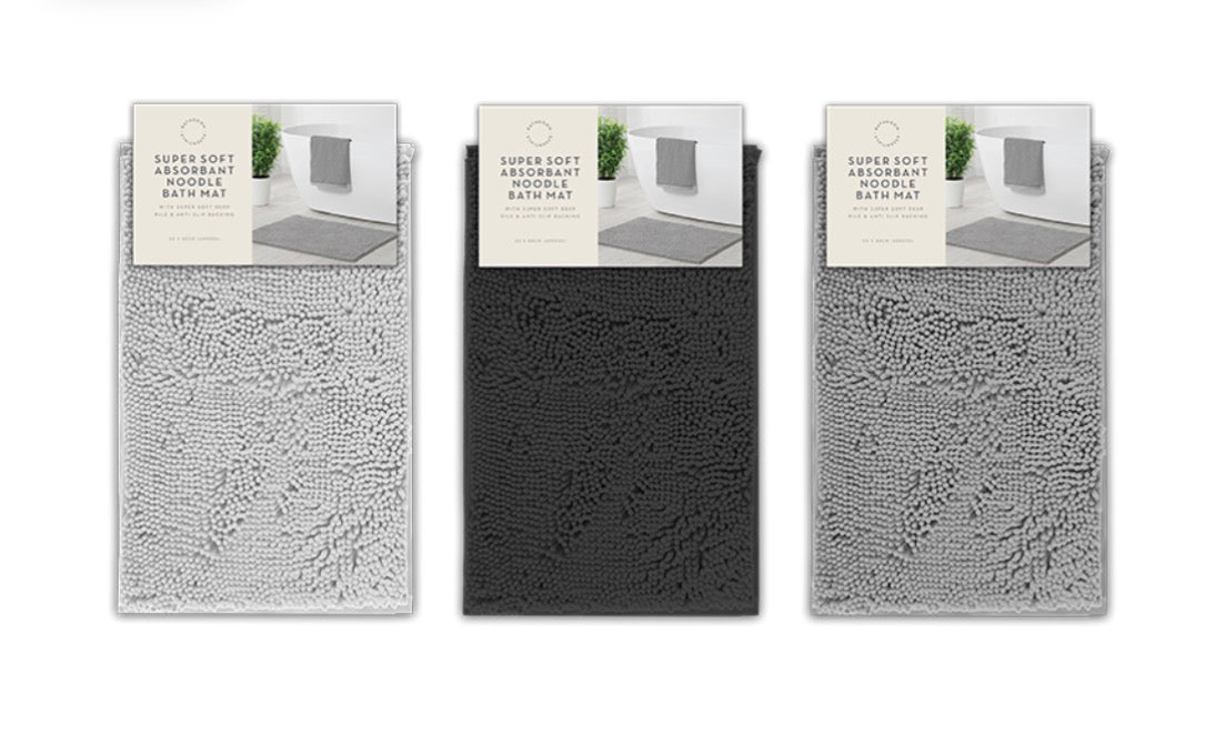 Super soft noodle bath mat