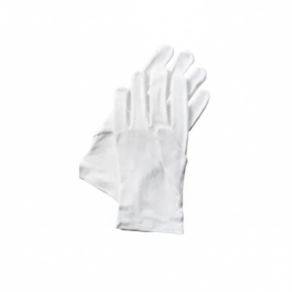 White cotton gloves 2 pack