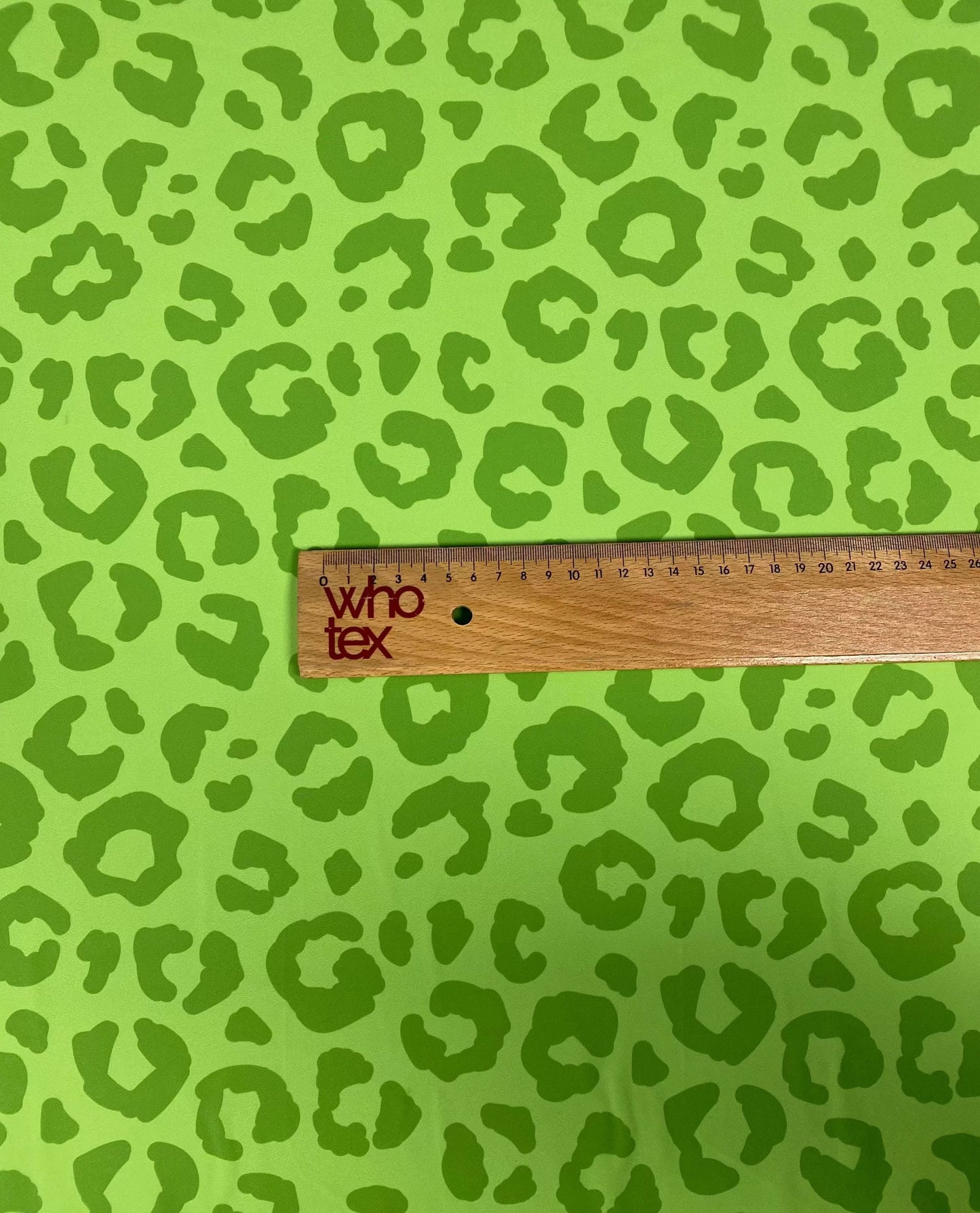 Neon Green Leopard Print Fabric by Metre