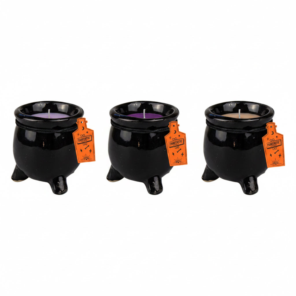 Halloween cauldron fragranced candle