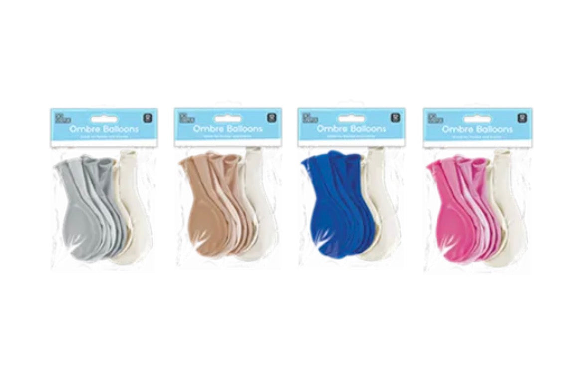 Metallic ombre balloons 12 pack