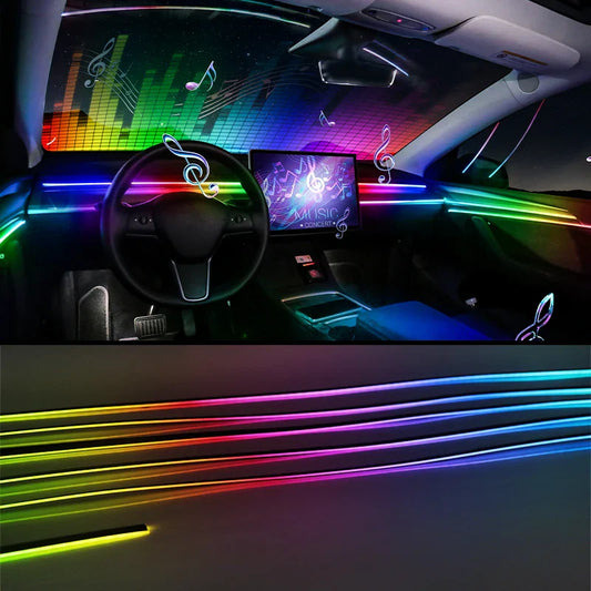 Car Ambient Lights RGB 64 Color Universal LED Interior