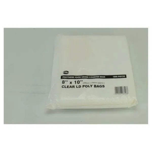 FyNite 1000 Clear Polythene Food Grade Counter Bags