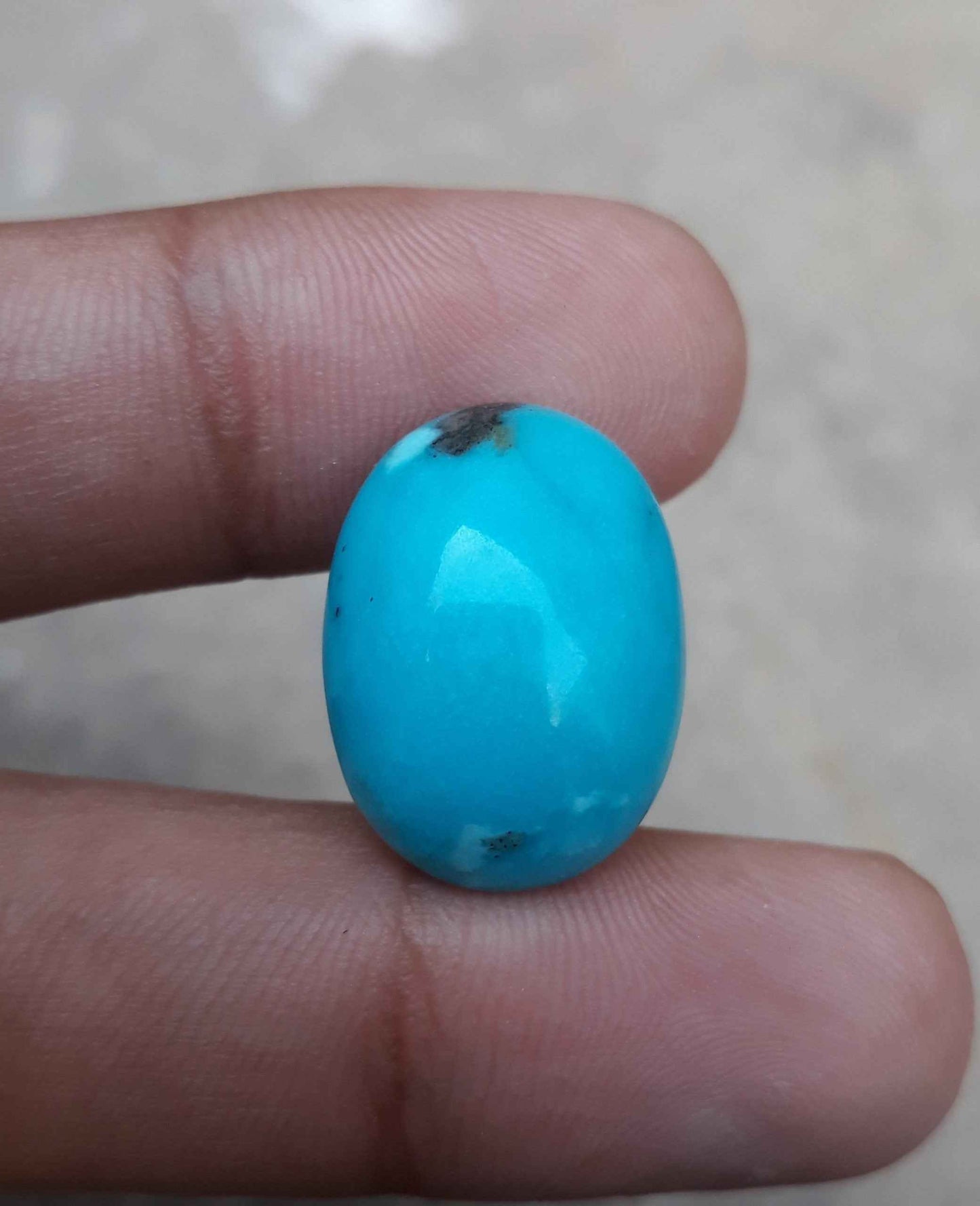 20ct Natural Certified Turquoise  - Blue Turquoise -20ct-21x16mm
