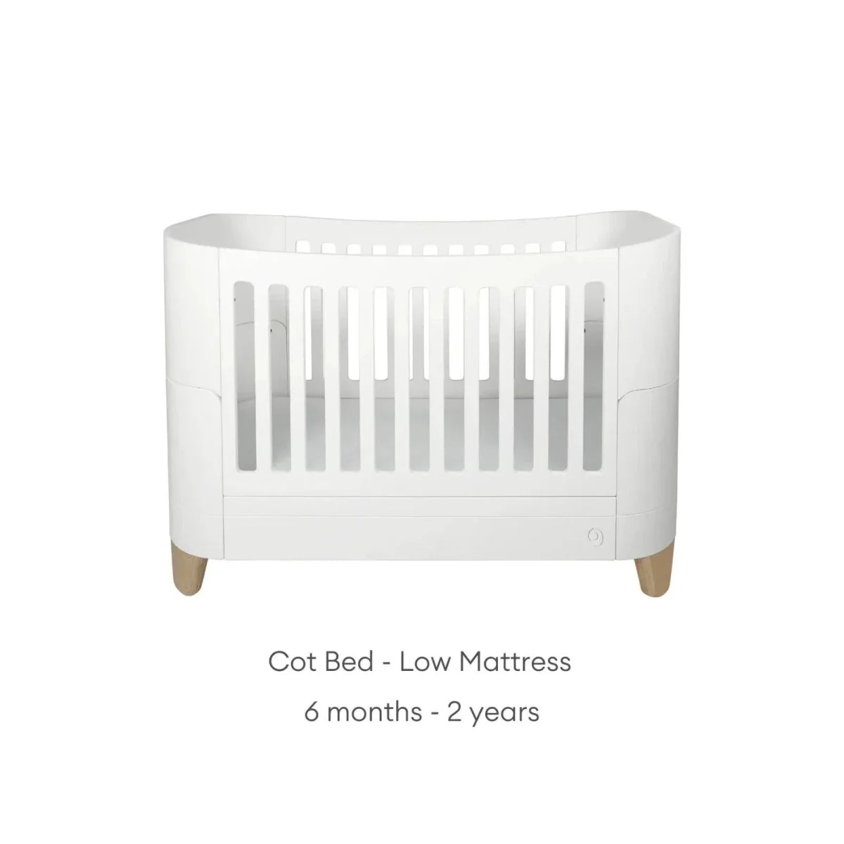 Gaia Baby Serena Cot Bed & Bedside Crib Set - White/Natural