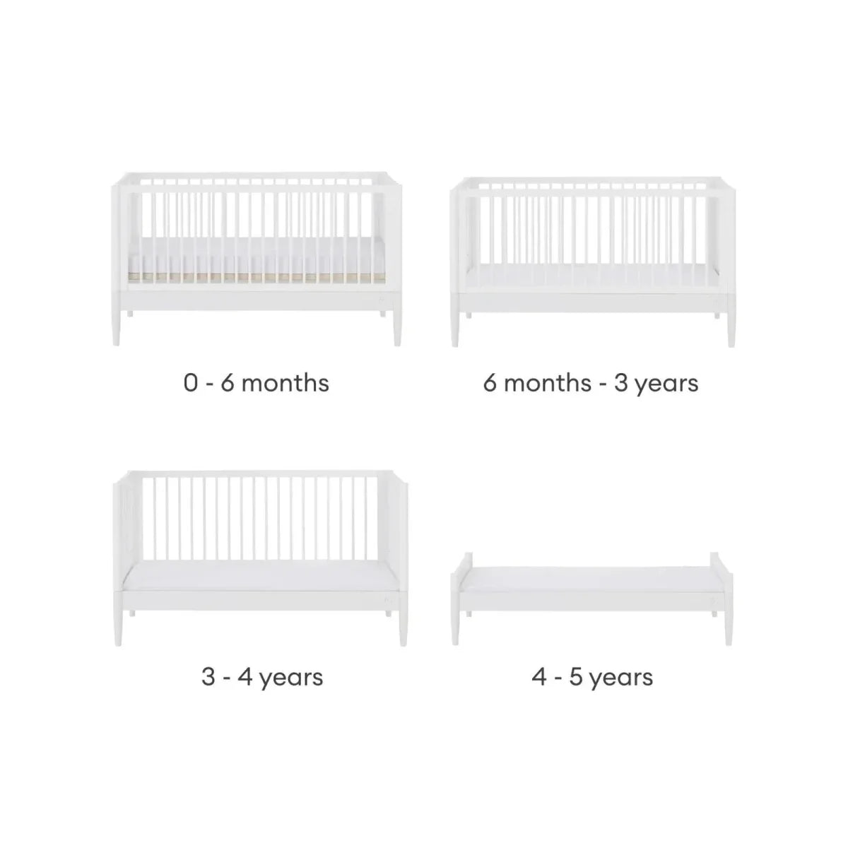 Gaia Baby Eos 2 Piece Room Set - All White