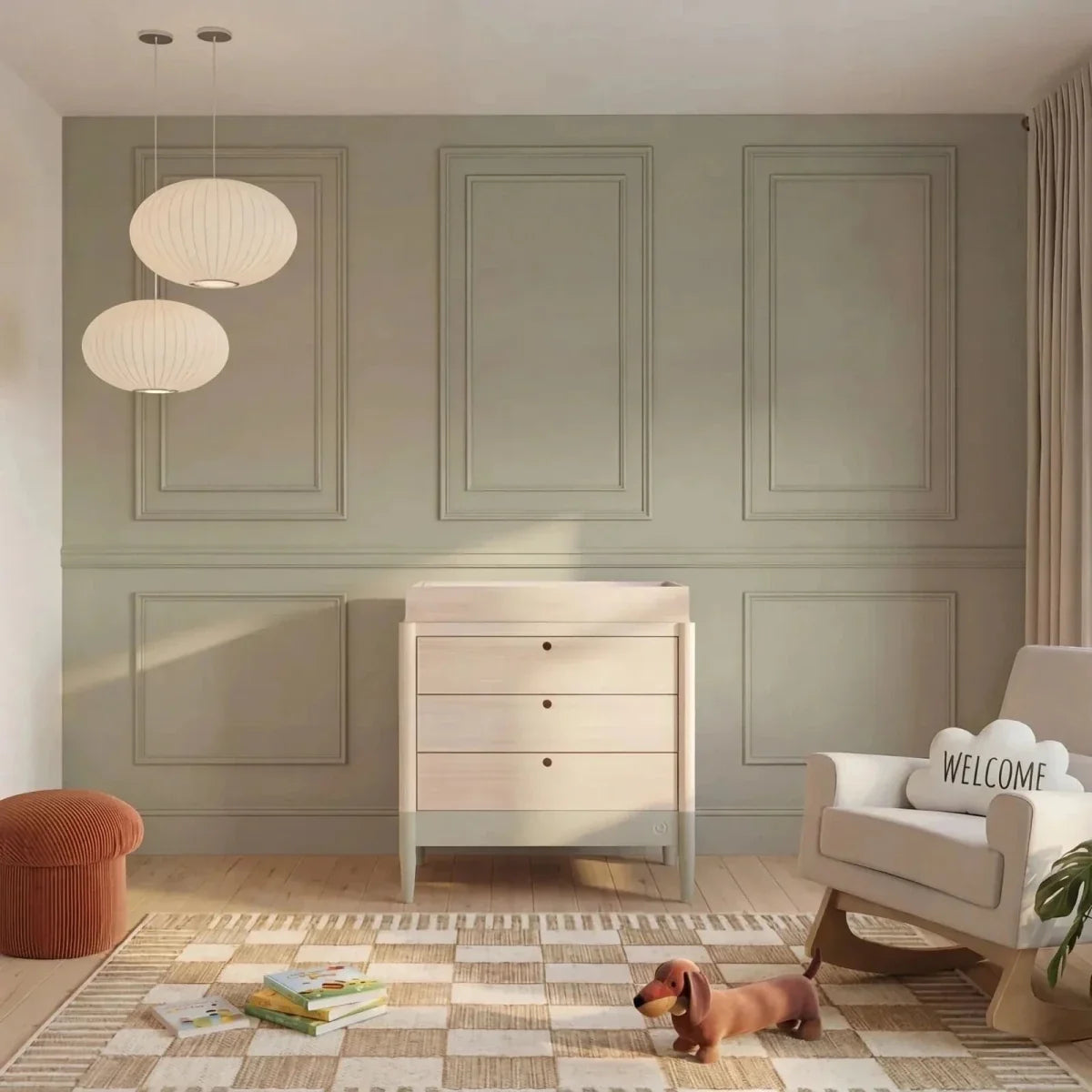 Gaia Baby Eos 2 Piece Room Set - Desert Sage/Natural Ash
