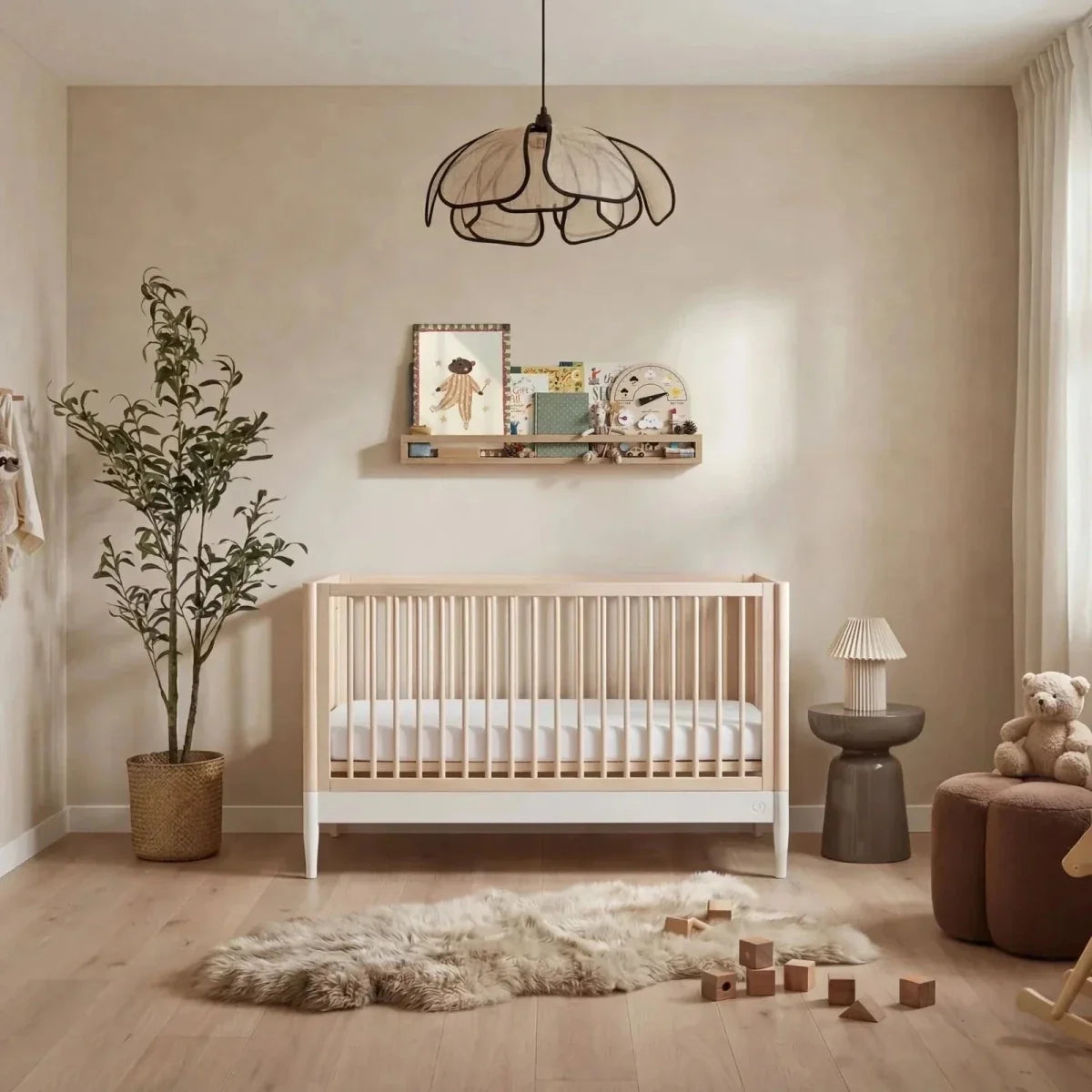Gaia Baby Eos 2 Piece Room Set - Natural Ash/White