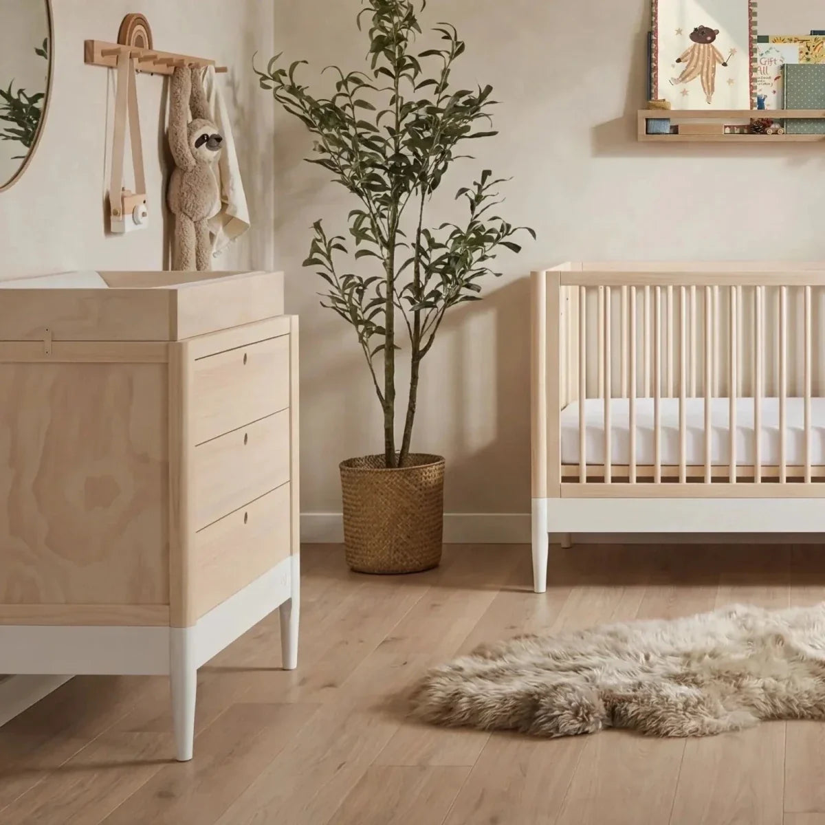 Gaia Baby Eos 2 Piece Room Set - Natural Ash/White